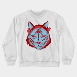 Pastel Tones Mystical Tribal Cat Crewneck Sweatshirt